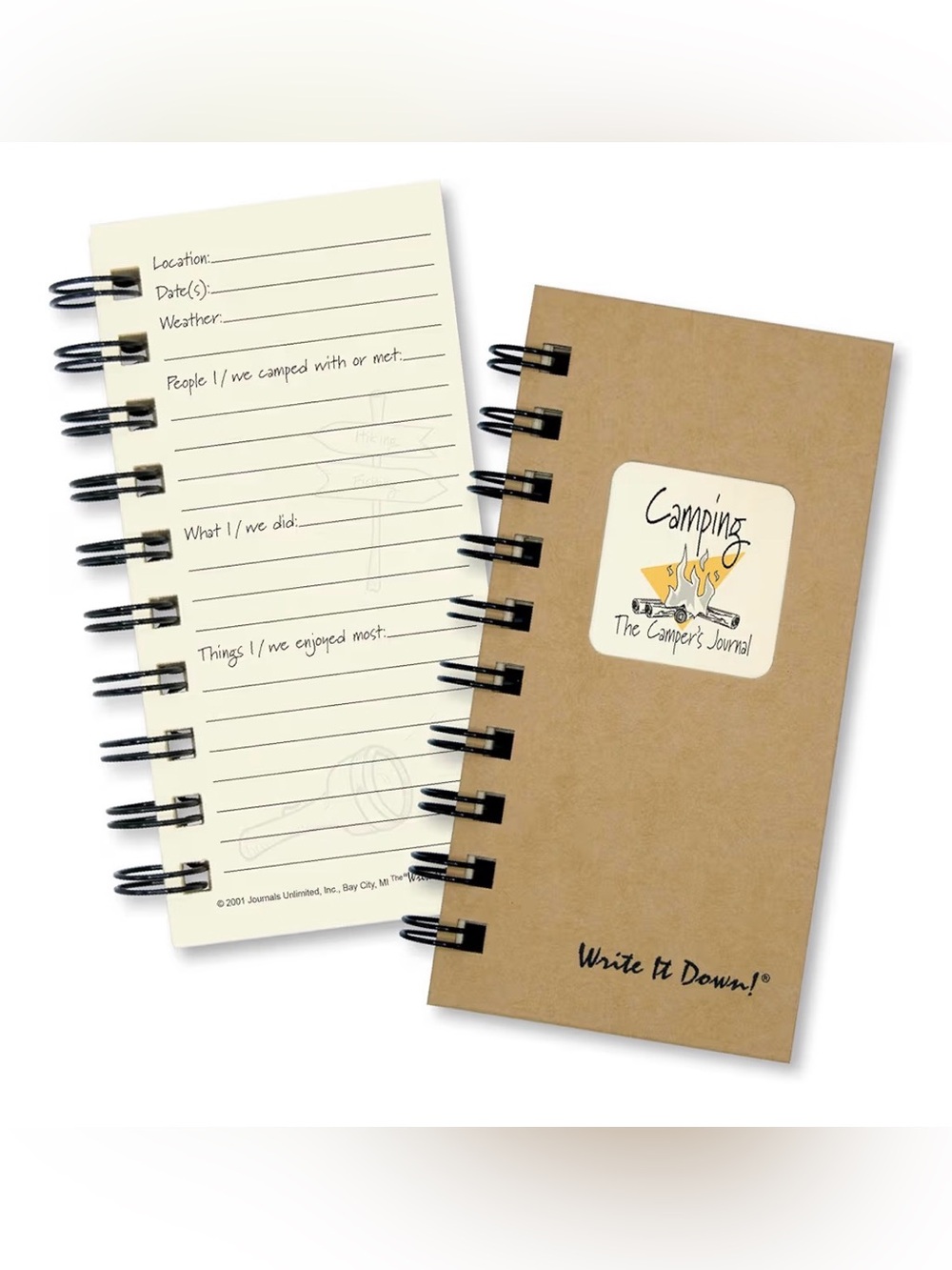 ⚡️NEW⚡️Camping Journal Compact Spiral Notebook